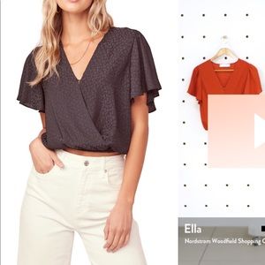 ASTR Leopard Print Cropped blouse